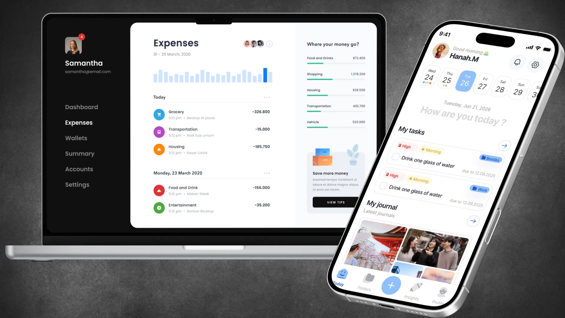A web dashboard and a companion mobile app