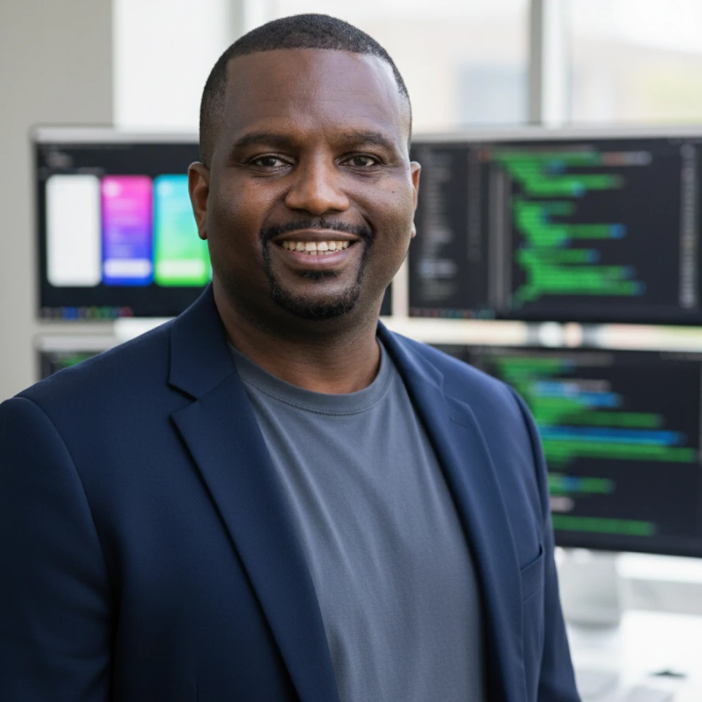 Creative workspace showcasing design and development environment